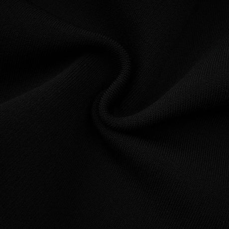 Angèle black offshoulder knitted mini dress