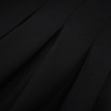 Angelica Mini Dress - Camellia Decorated Square Neckline - Open Back Design - Spaghetti Straps - Fully Pleated