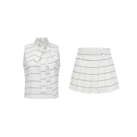 Angélique striped top  skirt matching set