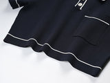 Anita Boxy Polo Top and Pleated Skirt Set - Sporty Design with Contrast Piping and Buttons