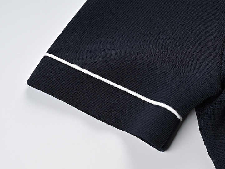 Anita Boxy Polo Top and Pleated Skirt Set - Sporty Design with Contrast Piping and Buttons