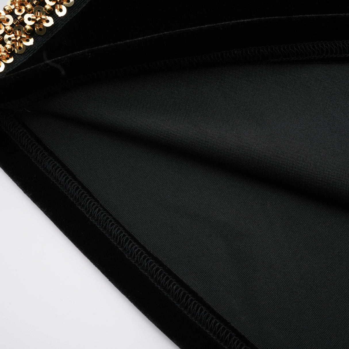 Anna Black Crystal Embellished Front Slit Maxi Dress