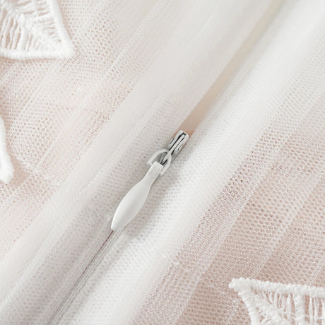 Annabelle Flowerappliqué Tulle Midi Dress