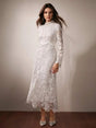 Annabelle Maxi Dress - Stand Collar - Wedding - Asymmetrical Hem - Elegant Style - Bodycon Fit