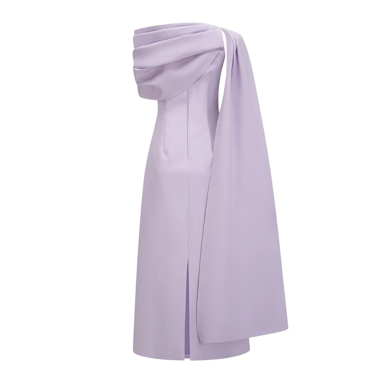 Annabelle Purple CapeDesign Ribbon Maxi Dress