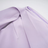 Annabelle Purple CapeDesign Ribbon Maxi Dress