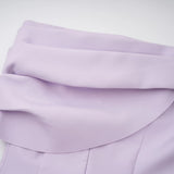 Annabelle Purple CapeDesign Ribbon Maxi Dress