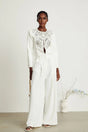 Annalee Jacket & Trousers Set - Crystal & Sequin Embellishments - Cropped Jacket - Straight Leg Trousers - Front Hook & Eye Fastening