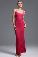 Annalee Pink Backless Maxi Dress