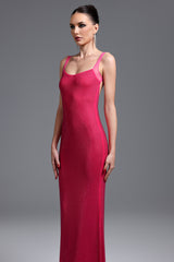 Annalee Pink Backless Maxi Dress
