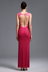 Annalee Pink Backless Maxi Dress