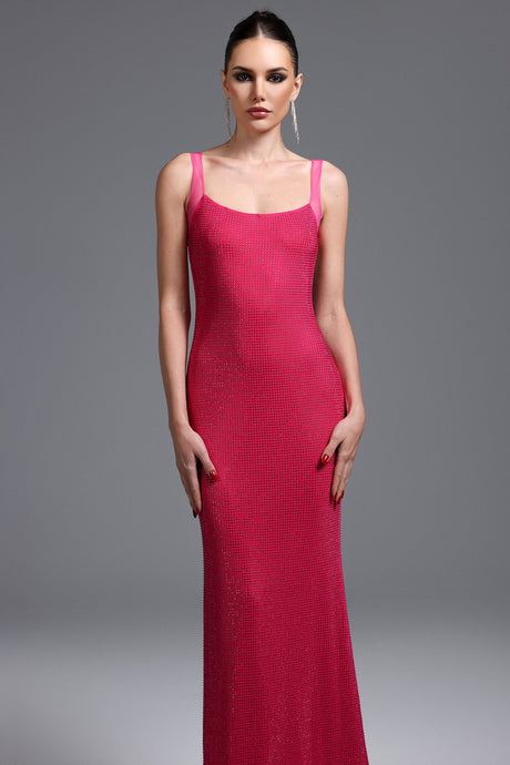 Annalee Pink Backless Maxi Dress
