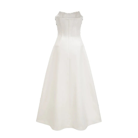 Annalisa Maxi Dress - Off - The - Shoulder Style - Glamorous Embellishments - Sleeveless - Rear Zip Fastening