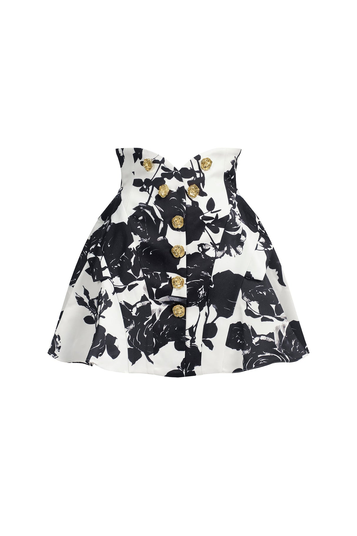 Annalisa White Flared Skirt Floral Print Dress