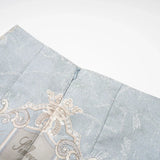 Annetta Embroidered Skirt - Crystal Embellishment - Straight Hem - Rear Zip Fastening - Thigh Length