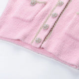 Annie Jacket & Skirt Set - Faux - Pearl Embellishment - Stretch - Jersey Fabric - Front Button Fastening - Two Front Welt Pockets