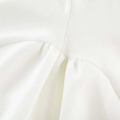 Annie Midi Dress - Square Neck - Sleeveless - Pleat Detailing - Waist Tightened Design - Flared Skirt