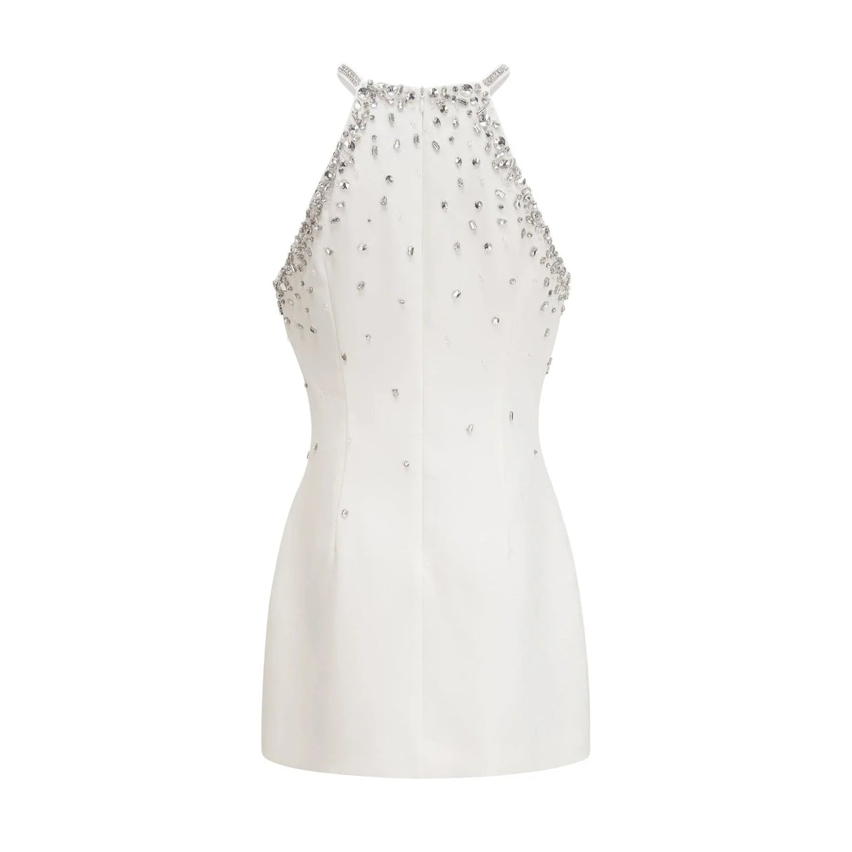 Annie Mini Dress - Choker Design - Sleeveless - Embellished - Rear Zip Fastening