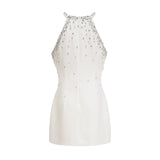 Annie Mini Dress - Choker Design - Sleeveless - Embellished - Rear Zip Fastening