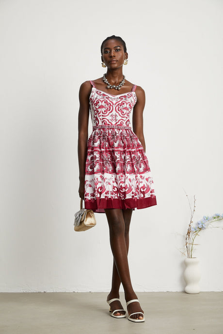 Annika graphicprint sleeveless mini dress