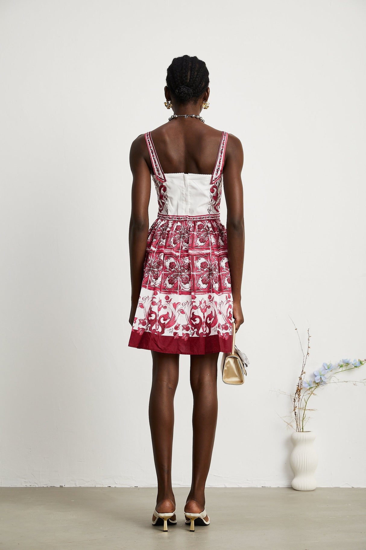 Annika graphicprint sleeveless mini dress