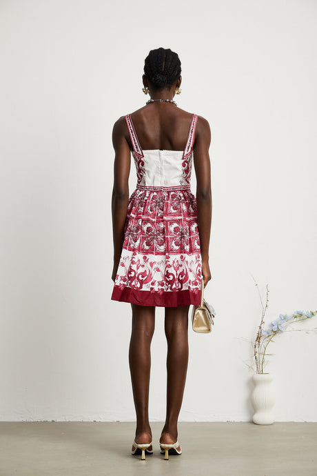 Annika graphicprint sleeveless mini dress