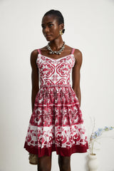 Annika graphicprint sleeveless mini dress