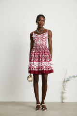 Annika graphicprint sleeveless mini dress