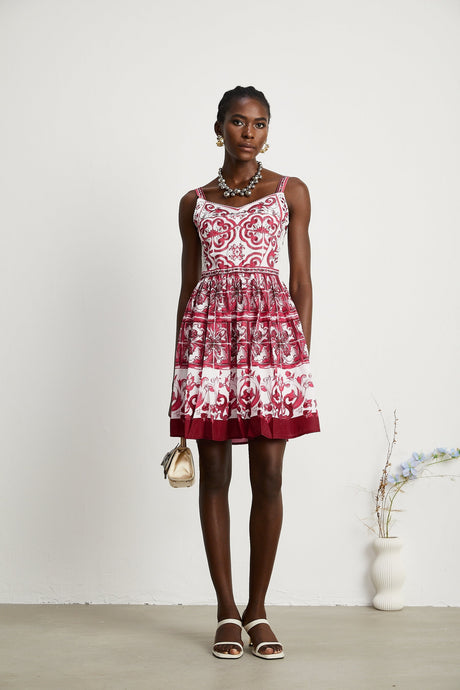 Annika graphicprint sleeveless mini dress