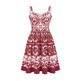 Annika graphicprint sleeveless mini dress