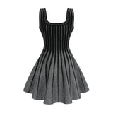 Anouk black glittered flared mini dress