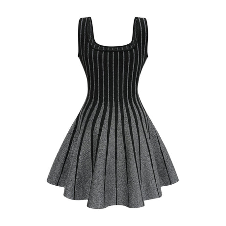 Anouk black glittered flared mini dress