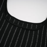 Anouk black glittered flared mini dress