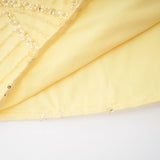 Antonia Yellow Halterneck Bow Maxi Dress
