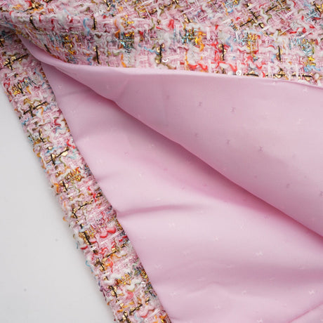 Aoife pink embellished tweed mini dress