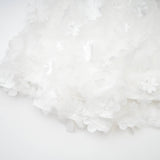 Apolline white fauxflower mini dress