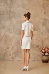 April Top & Skirt Set & Crystal Knit