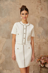 April Top & Skirt Set & Crystal Knit