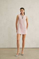 Arantxa pink sequinned tweed mini dress