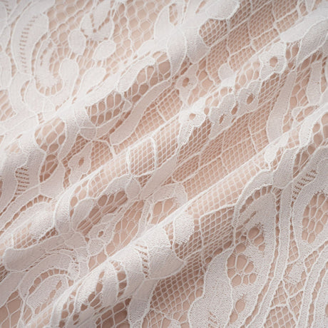 Arantxa white lace pleated maxi dress