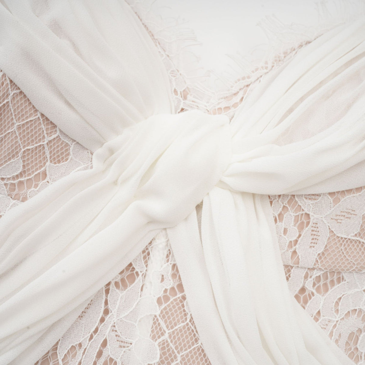 Arantxa white lace pleated maxi dress