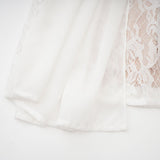 Arantxa white lace pleated maxi dress