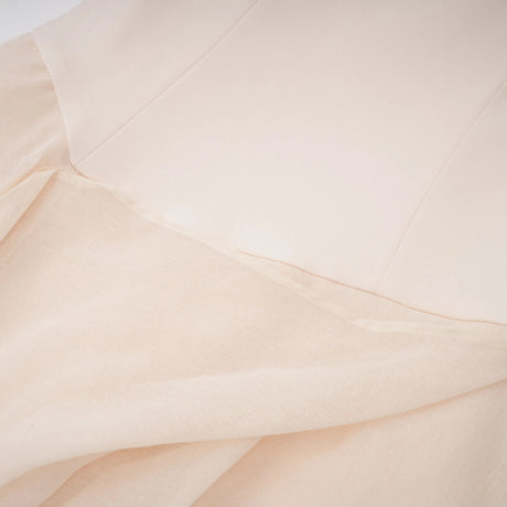 Aria White Asymmetrical Shawl  Tulle Panel Dress Set