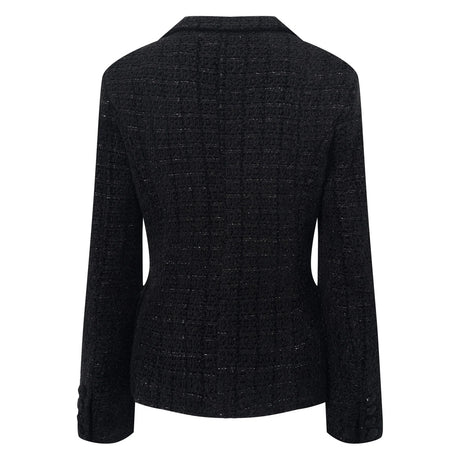 Ariadna Black Tweed Jacket  Satin Skirt Set