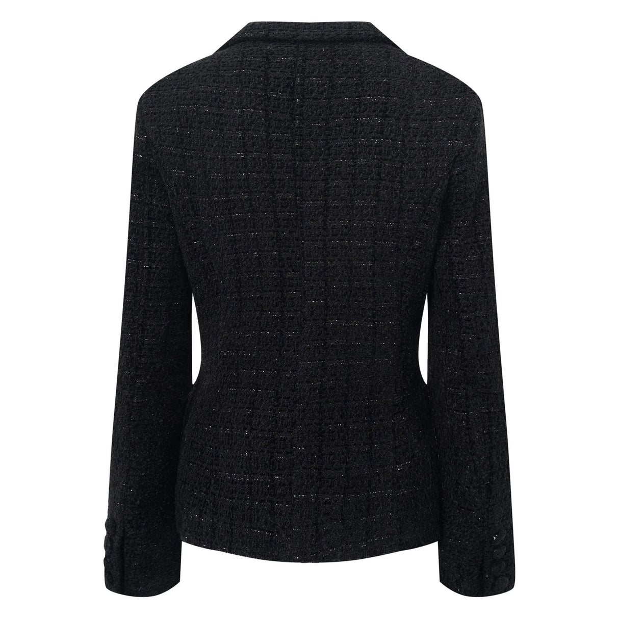 Ariadna Black Tweed Jacket  Satin Skirt Set