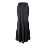Ariadna Black Tweed Jacket  Satin Skirt Set