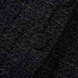Ariadna Black Tweed Jacket  Satin Skirt Set