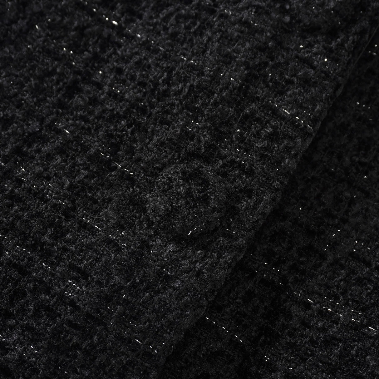 Ariadna Black Tweed Jacket  Satin Skirt Set