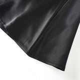 Ariadna Black Tweed Jacket  Satin Skirt Set