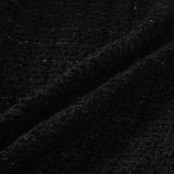 Ariadna Black Tweed Jacket  Satin Skirt Set